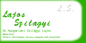 lajos szilagyi business card